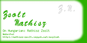 zsolt mathisz business card